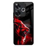 Red Angry Lion Poco F6 5G Glass Back Cover Online