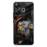 Aggressive Lion Poco F6 5G Glass Back Cover Online