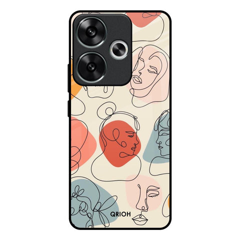 Abstract Faces Poco F6 5G Glass Back Cover Online