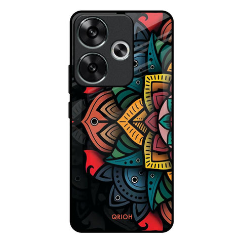 Retro Gorgeous Flower Poco F6 5G Glass Back Cover Online