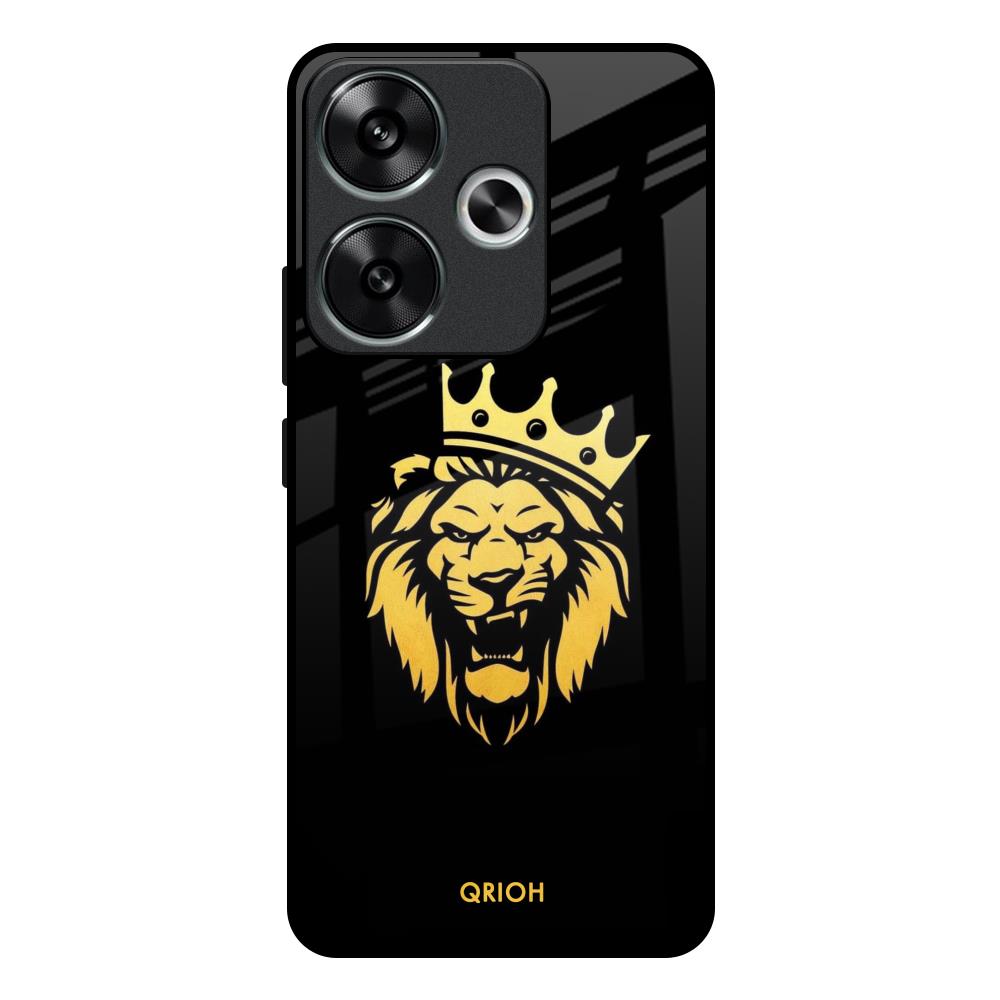 Lion The King Poco F6 5G Glass Back Cover Online