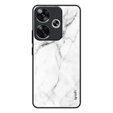 Modern White Marble Poco F6 5G Glass Back Cover Online