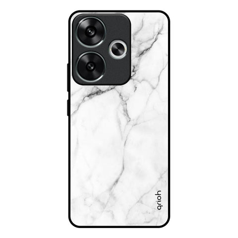 Modern White Marble Poco F6 5G Glass Back Cover Online