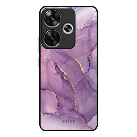 Purple Gold Marble Poco F6 5G Glass Back Cover Online