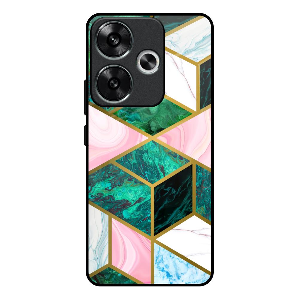 Seamless Green Marble Poco F6 5G Glass Back Cover Online