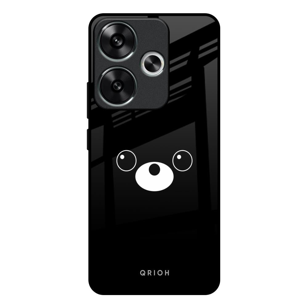 Cute Bear Poco F6 5G Glass Back Cover Online