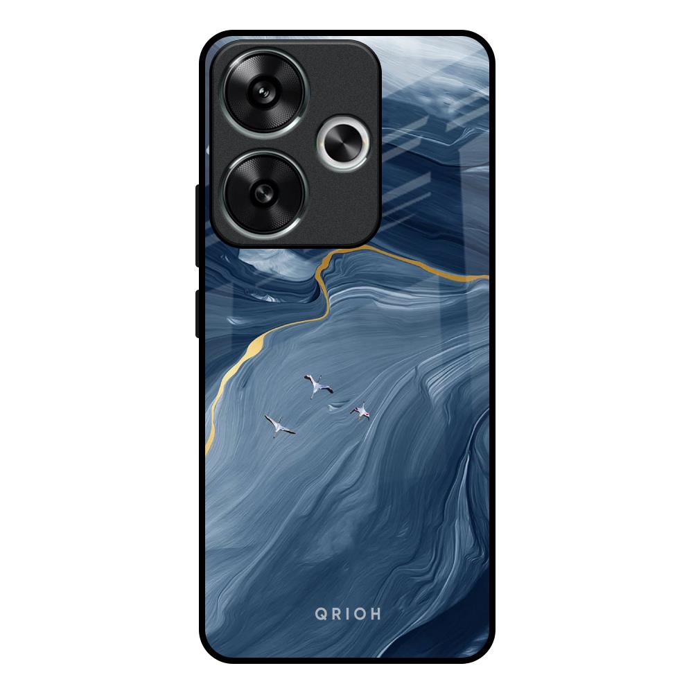 Deep Ocean Marble Poco F6 5G Glass Back Cover Online