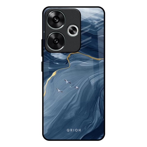 Deep Ocean Marble Poco F6 5G Glass Back Cover Online