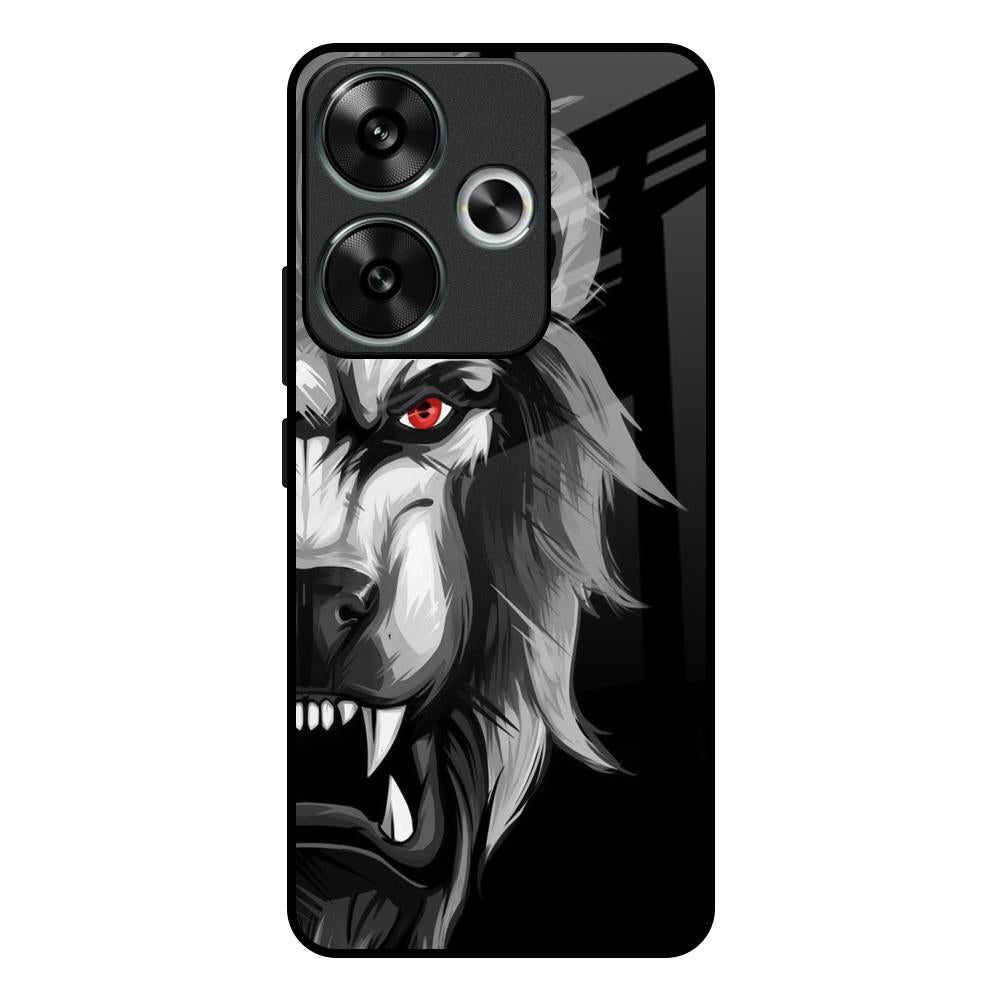 Wild Lion Poco F6 5G Glass Back Cover Online