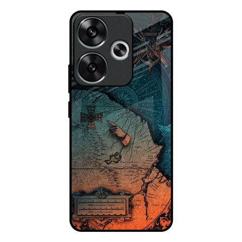 Geographical Map Poco F6 5G Glass Back Cover Online