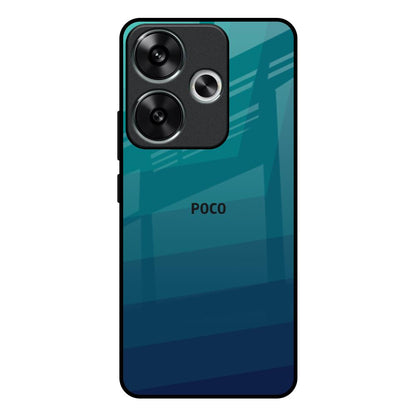 Green Triangle Pattern Poco F6 5G Glass Back Cover Online