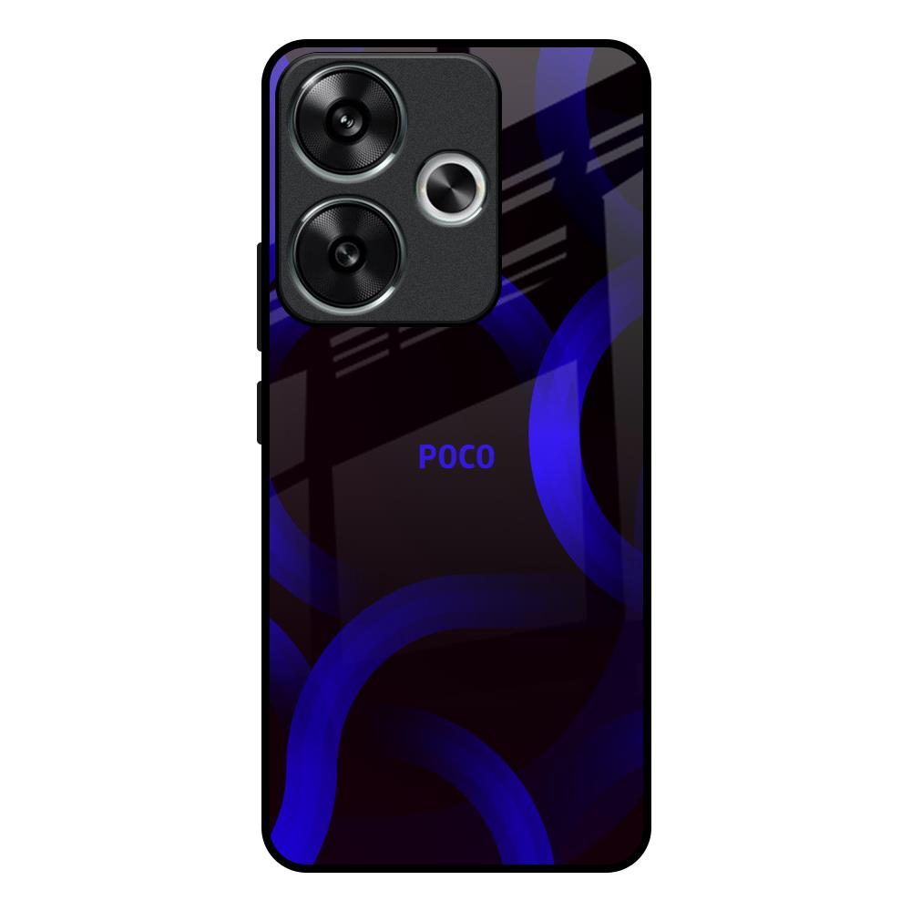 Blue Ring Light Poco F6 5G Glass Back Cover Online