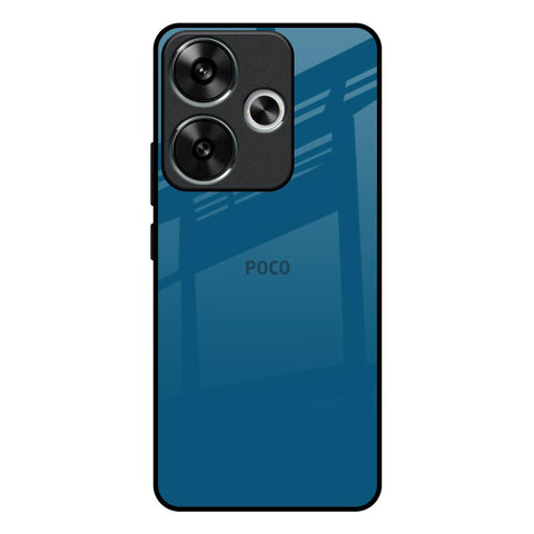 Cobalt Blue Poco F6 5G Glass Back Cover Online