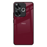 Classic Burgundy Poco F6 5G Glass Back Cover Online