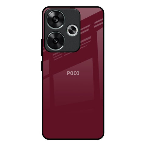 Classic Burgundy Poco F6 5G Glass Back Cover Online