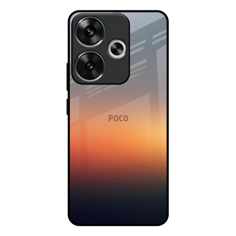Aesthetic Orange Poco F6 5G Glass Back Cover Online