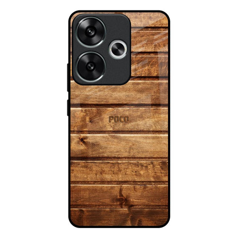 Wooden Planks Poco F6 5G Glass Back Cover Online