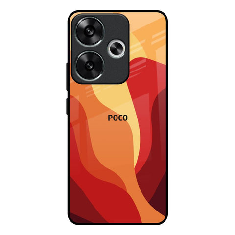 Magma Color Pattern Poco F6 5G Glass Back Cover Online