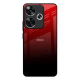 Maroon Faded Poco F6 5G Glass Back Cover Online