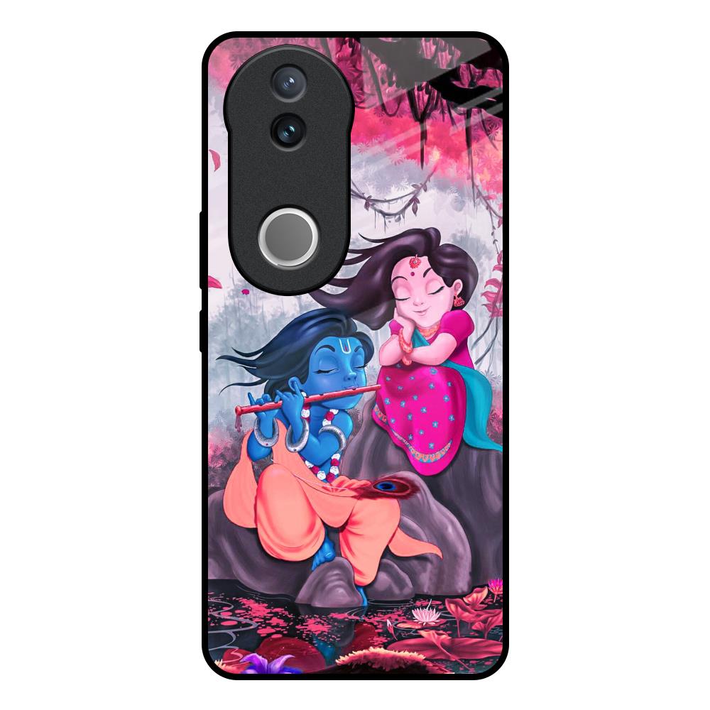 Radha Krishna Art Vivo V50e 5G Glass Back Cover Online