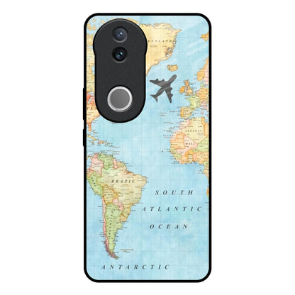 Travel Map Vivo V50e 5G Glass Back Cover Online
