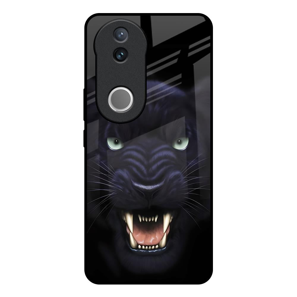 Angry Black Tiger Vivo V50e 5G Glass Back Cover Online