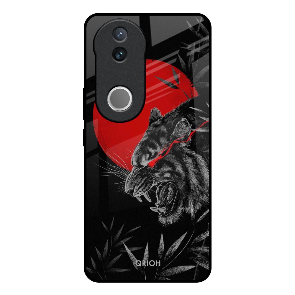 Red Moon Tiger Vivo V50e 5G Glass Back Cover Online