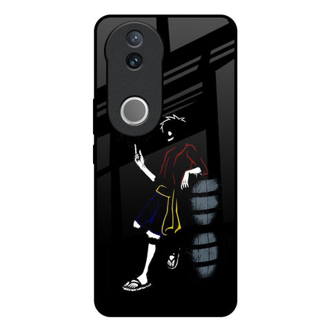 Luffy Line Art Vivo V50e 5G Glass Back Cover Online