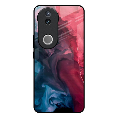 Blue & Red Smoke Vivo V50e 5G Glass Back Cover Online