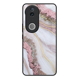 Pink & Gold Gllitter Marble Vivo V50e 5G Glass Back Cover Online