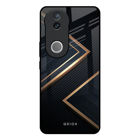 Sleek Golden & Navy Vivo V50e 5G Glass Back Cover Online