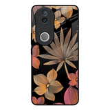 Lines Pattern Flowers Vivo V50e 5G Glass Back Cover Online