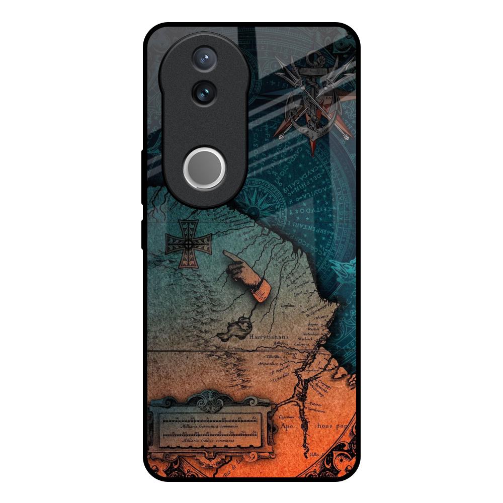 Geographical Map Vivo V50e 5G Glass Back Cover Online