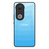 Wavy Blue Pattern Vivo V50e 5G Glass Back Cover Online