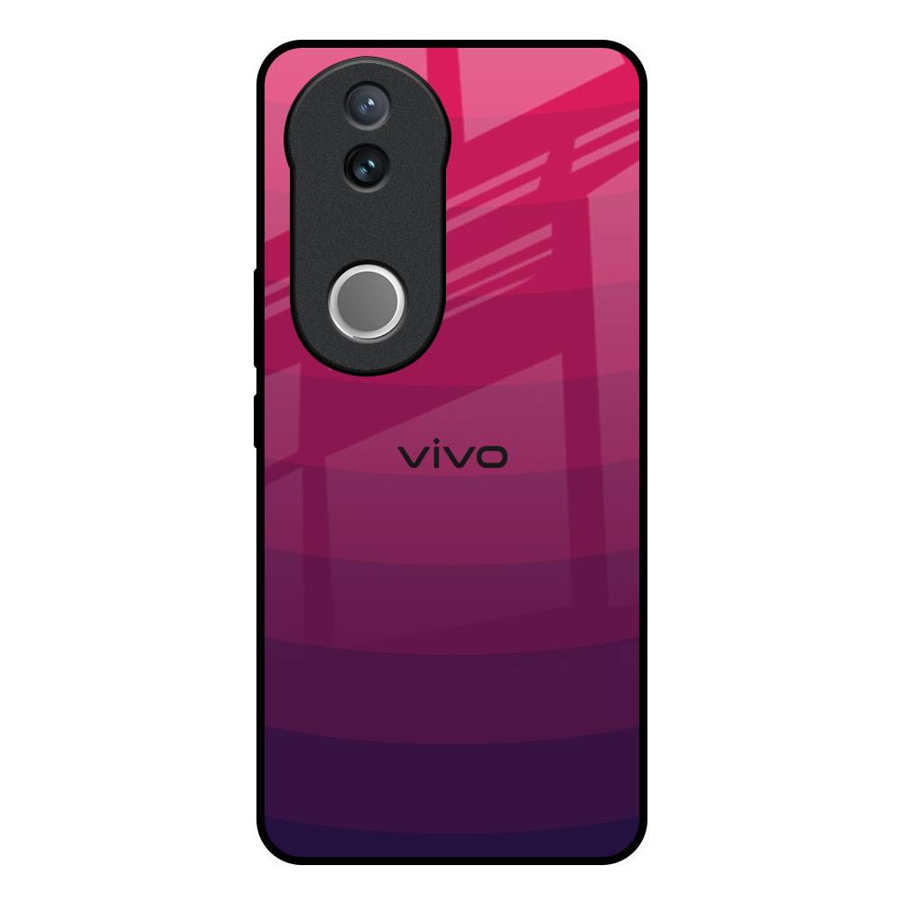 Wavy Pink Pattern Vivo V50e 5G Glass Back Cover Online