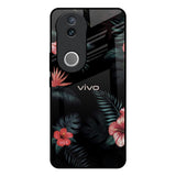 Tropical Art Flower Vivo V50e 5G Glass Back Cover Online