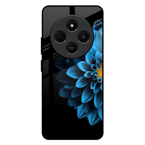 Half Blue Flower Redmi 14C 5G Glass Back Cover Online
