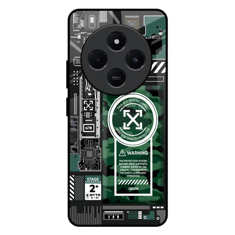Green Camo Circuit Redmi 14C 5G Glass Back Cover Online