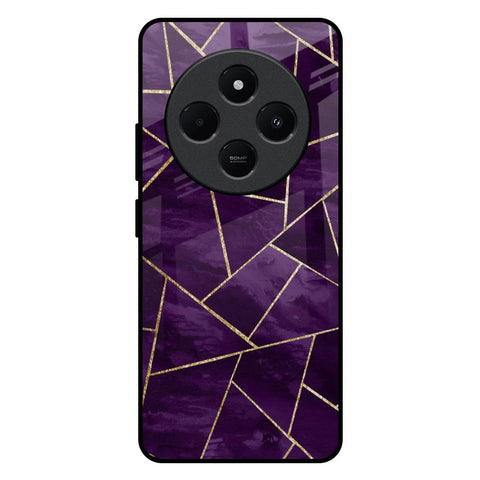 Geometric Purple Redmi 14C 5G Glass Back Cover Online