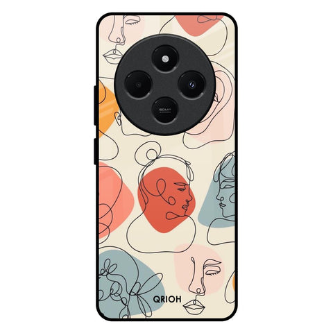 Abstract Faces Redmi 14C 5G Glass Back Cover Online