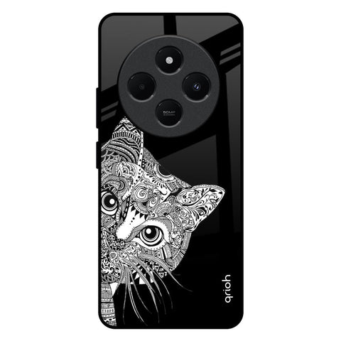Kitten Mandala Redmi 14C 5G Glass Back Cover Online