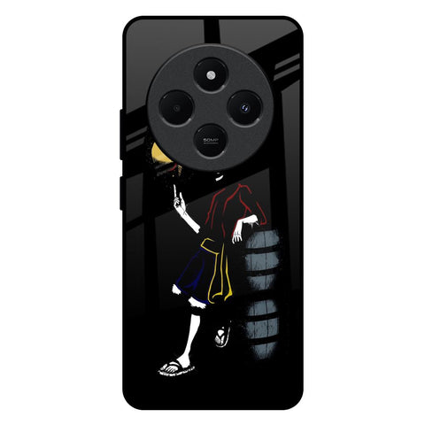 Luffy Line Art Redmi 14C 5G Glass Back Cover Online