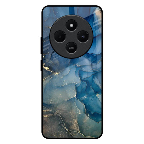 Blue Cool Marble Redmi 14C 5G Glass Back Cover Online