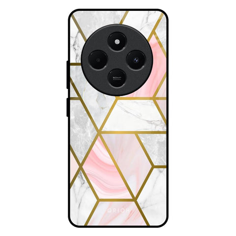 Geometrical Marble Redmi 14C 5G Glass Back Cover Online