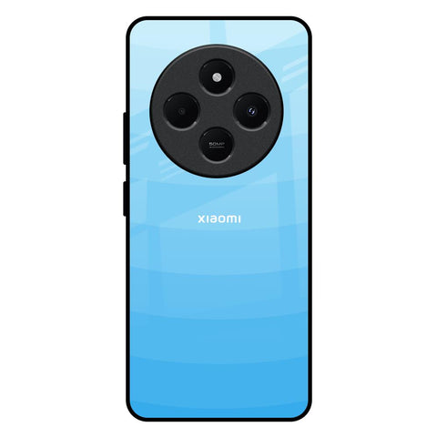 Wavy Blue Pattern Redmi 14C 5G Glass Back Cover Online