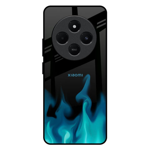 Teal Flames Redmi 14C 5G Glass Back Cover Online