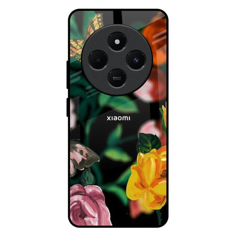 Flowers & Butterfly Redmi 14C 5G Glass Back Cover Online