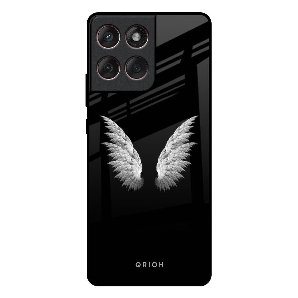 White Angel Wings Motorola Edge 60 Fusion 5G Glass Back Cover Online