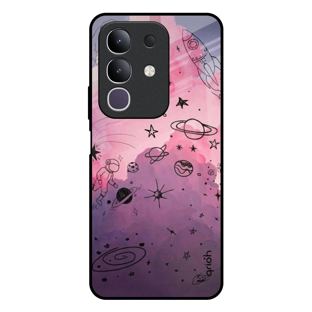 Space Doodles Vivo T4x 5G Glass Back Cover Online