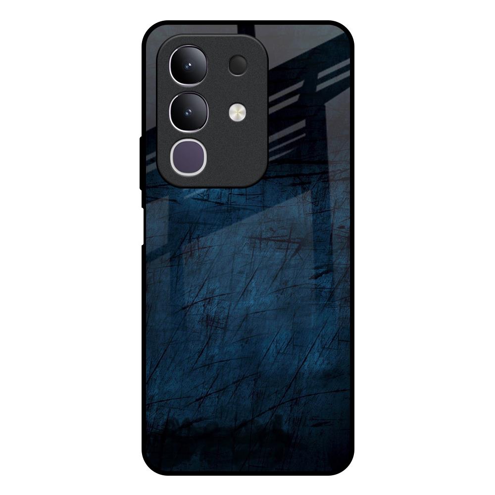 Dark Blue Grunge Vivo T4x 5G Glass Back Cover Online